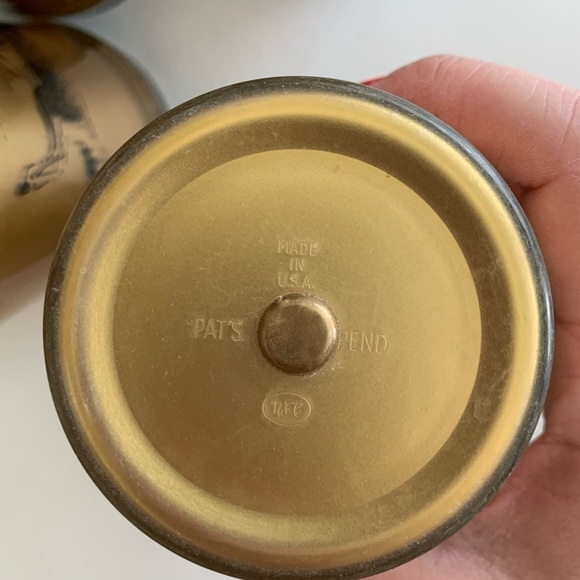 Vintage Thermo-Serv Insulated Deer Print 4 Cups & Carafe Gold & Black Hunter - Picture 8 of 11